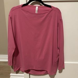 Lululemon Women’s Back In Action Long Sleeve Shirt Size 6 Pink Blossom NEW